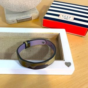 KEEP Collective single leather band - lilac and camo